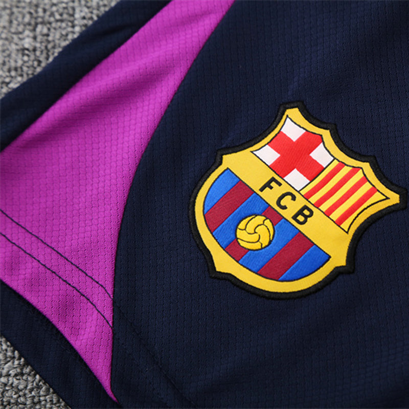 BAR purple training shorts crest detail