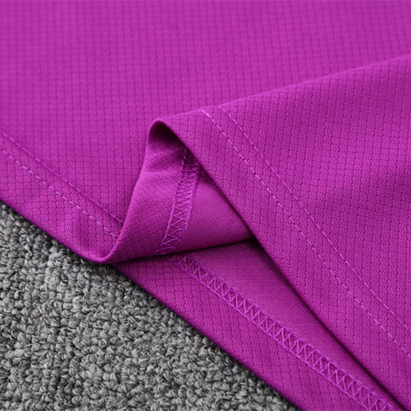 BAR purple training shirt fabric and hem detail