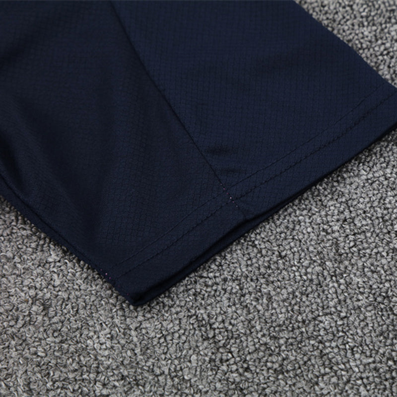 BAR purple training shorts hem stitching detail