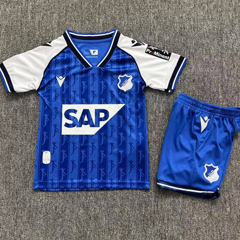 25/26 Hoffenheim home kids jersey set front detail