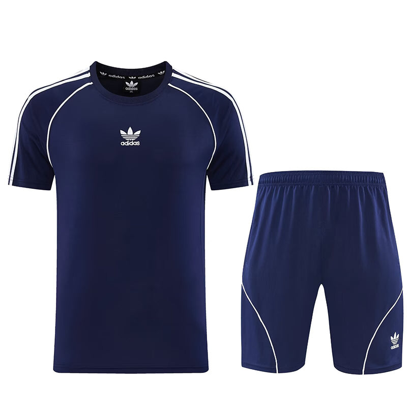 26/27 AD Clover Royal Blue Training Shirt Suit #AD15