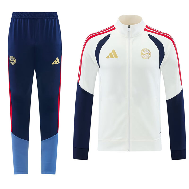 26/27 Bayern Beige White Jacket Tracksuit
