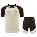 26/27 Corinthians Beige Training Shirt and Black shorts suit