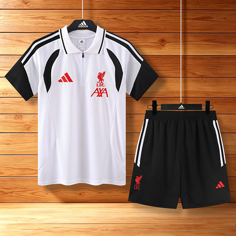 26/27 LIV White Half Pull Training Shirt Suit