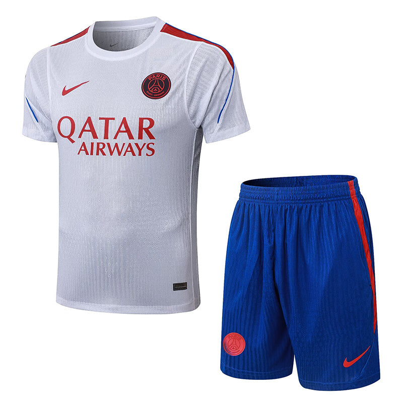 26/27 PSG White Player Version Tank top and Blue shorts suit