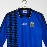 1994 Argentina Away Long Sleeve Retro Soccer Jersey