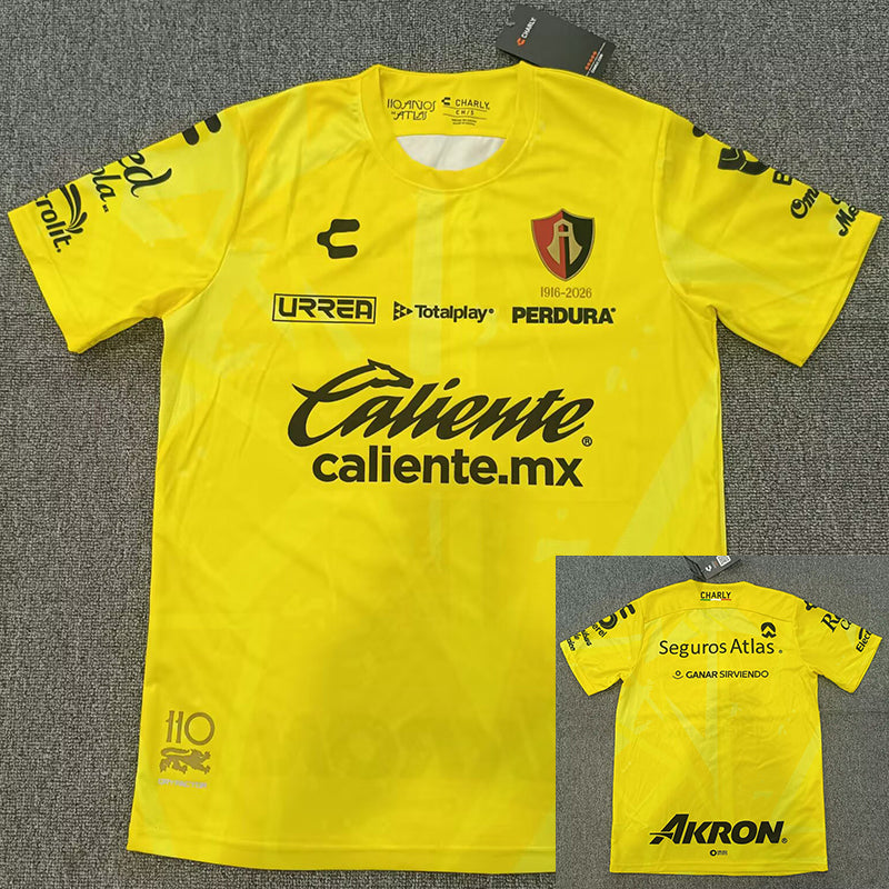 26/27 Atlas Goalkeeper Yellow Fans Soccer Jersey