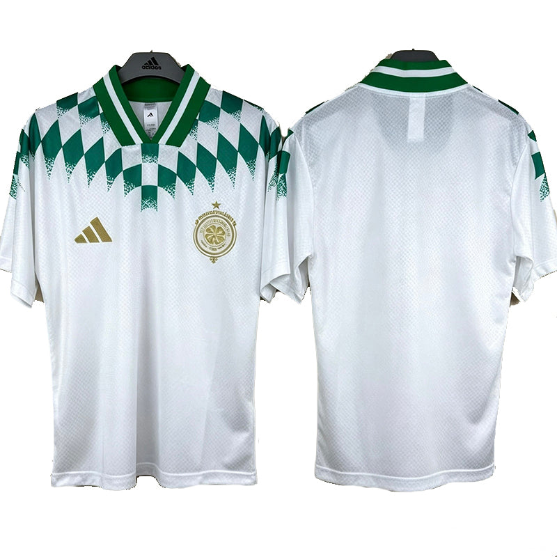 26/27 Celtic White Casual Version Retro Soccer Jersey