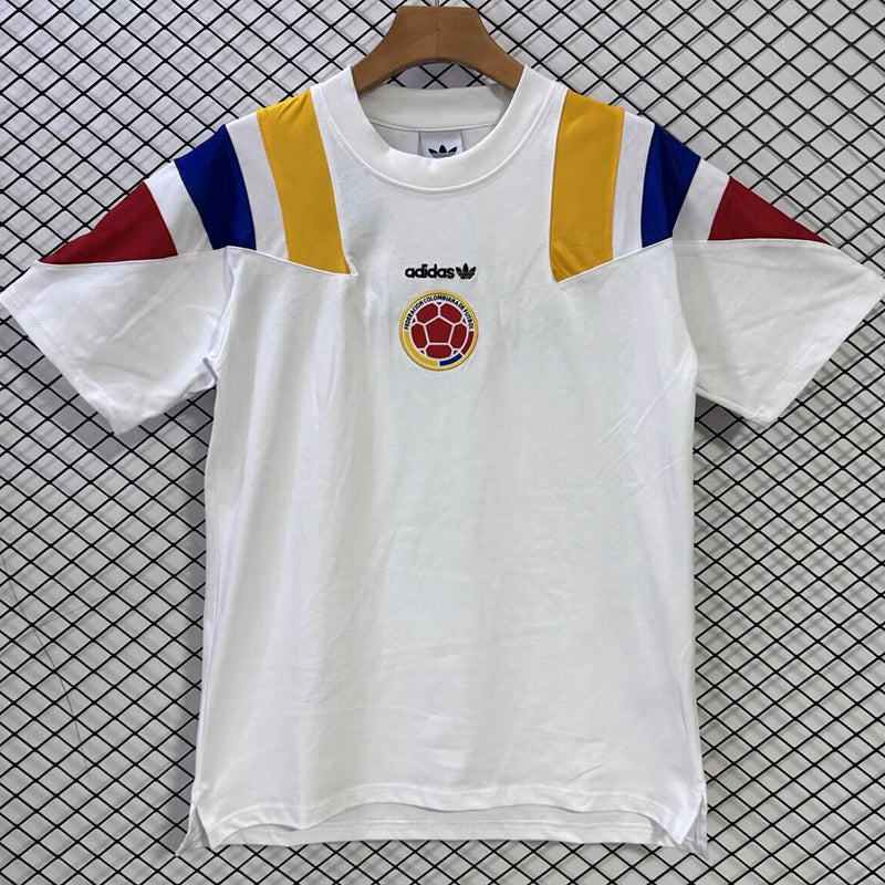 Colombia white retro jersey image 1