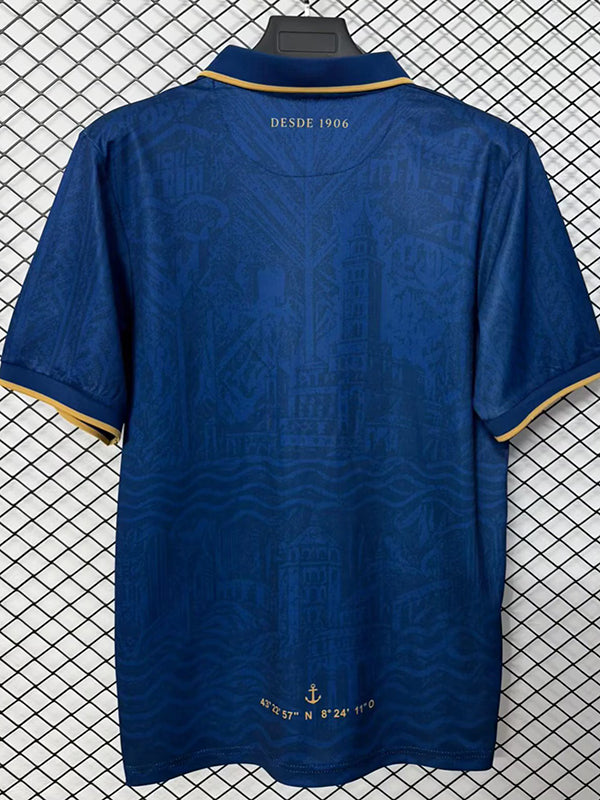 26/27 La Coruna Street style version Royal Blue Fans Soccer Jersey