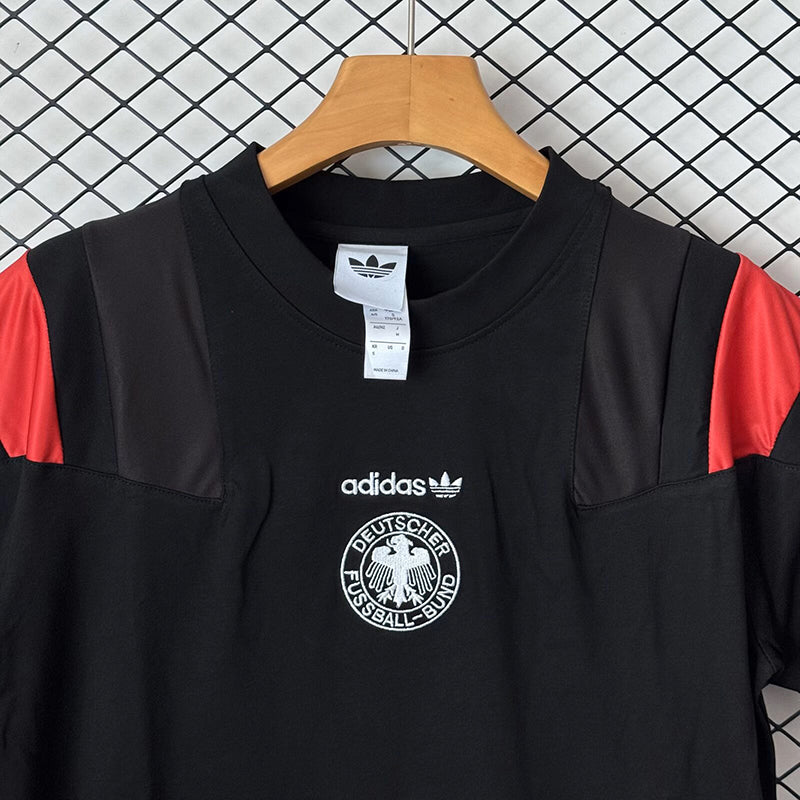 Germany black all-cotton retro jersey image 3
