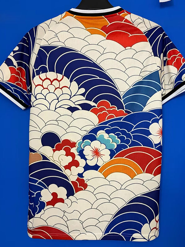 Japan camouflage football shirt detail