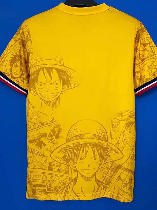 Japan yellow Luffy jersey detail