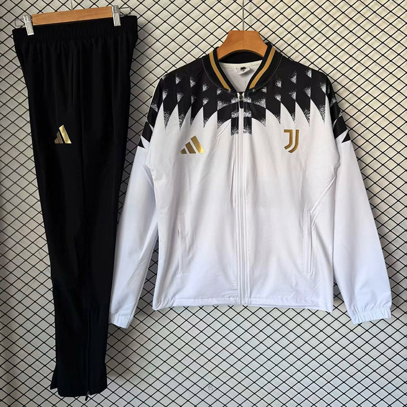 JUV white retro windbreaker tracksuit