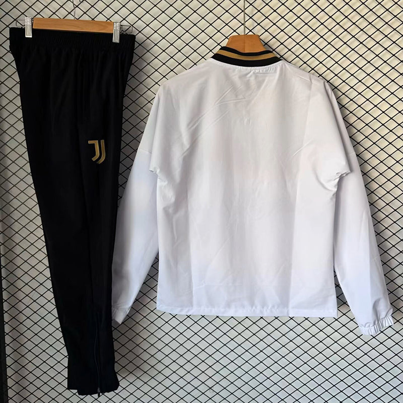 JUV white retro windbreaker tracksuit