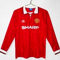 1992/1994 Man Utd Home Long Sleeve Retro Soccer Jersey