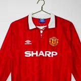 1992/1994 Man Utd Home Long Sleeve Retro Soccer Jersey