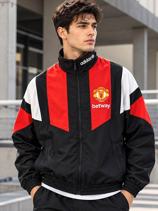 Man Utd red and black leisure windbreaker