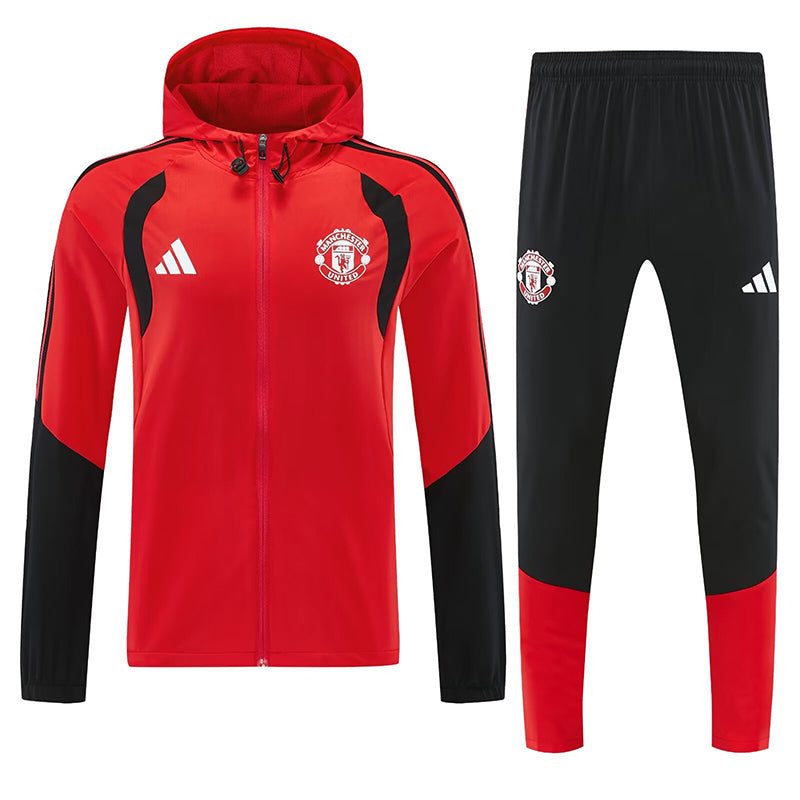 26/27 Man Utd Red Hooded Windbreaker Tracksuit