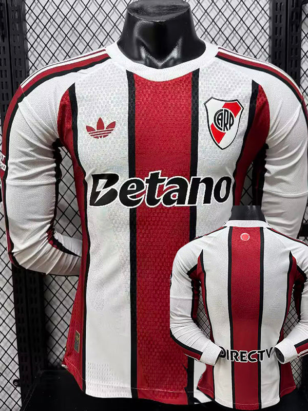 26/27 River Plate Away Long Sleeve Player Version Soccer Jersey