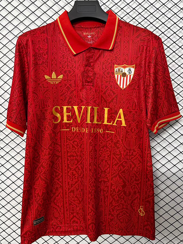 26/27 Sevilla Street style version Red Fans Soccer Jersey