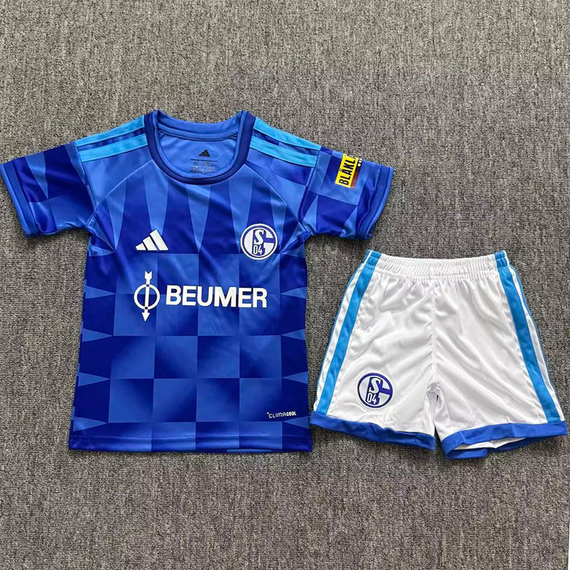 26/27 Schalke 04 Home Kids Soccer Jersey