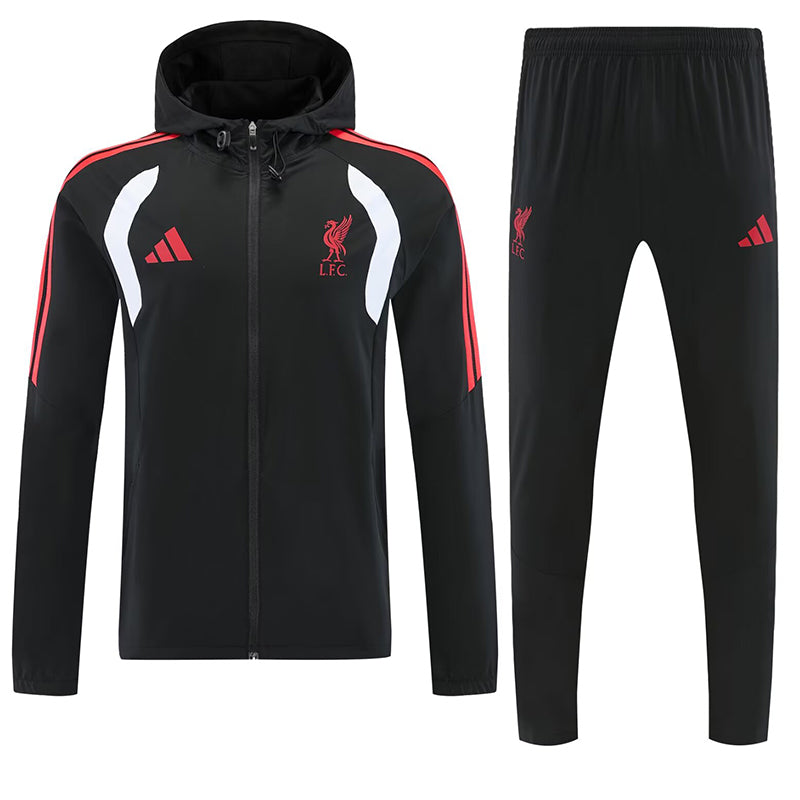 26/27 LIV Black Hooded Windbreaker Tracksuit