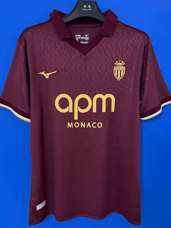 26/27 Monaco Maroon Fans Soccer Jersey
