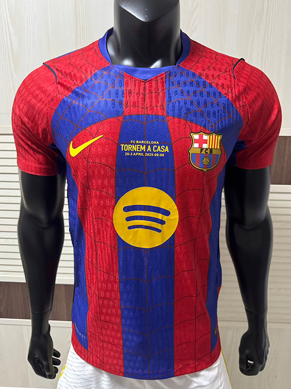 26/27 BAR Red Spider-Man Edition Player Version Soccer Jersey