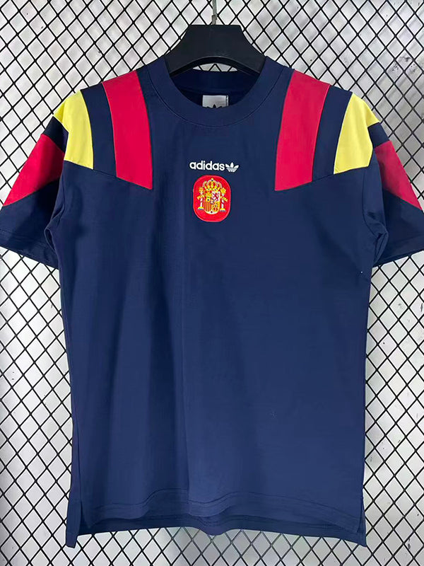 Spain royal blue retro jersey image 1