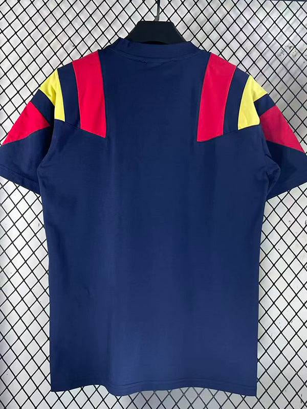 Spain royal blue retro jersey image 2