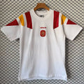 Spain white retro cotton football shirt