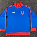 Universidad de Chile blue half-pull tracksuit back