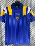 Boca Juniors blue retro soccer jersey
