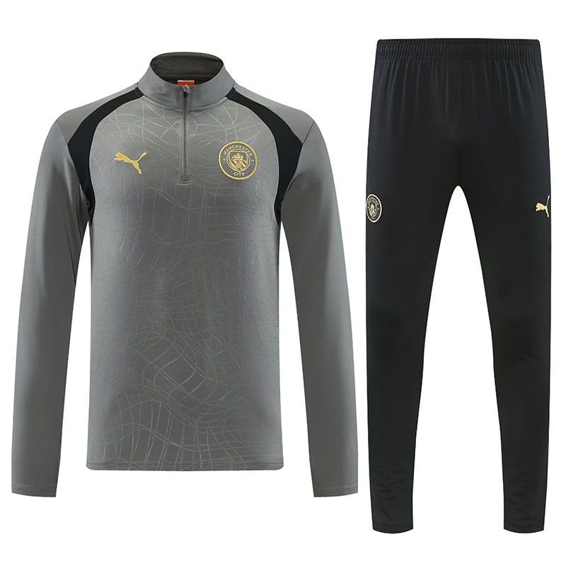 Manchester City grey half zip tracksuit