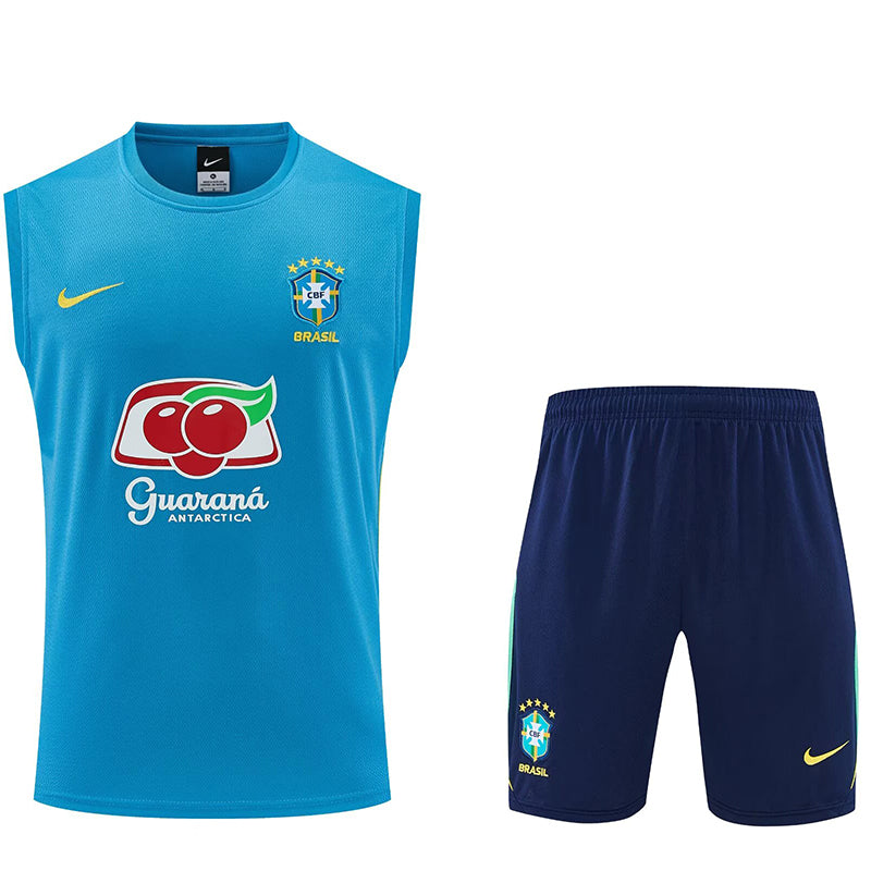 Brazil lake blue tank top and shorts set