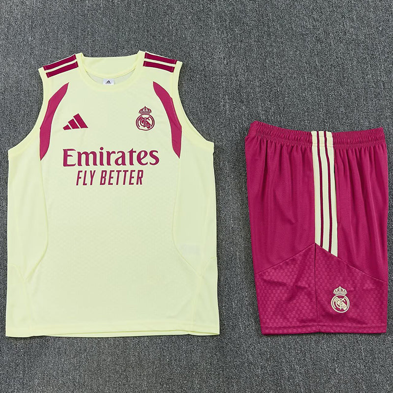 Real Madrid yellow sportswear set detail
