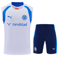 Marseille white tank top and royal blue shorts set