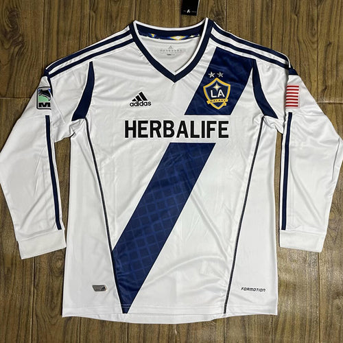 2011/2012 LA Galaxy Home Retro Long Sleeve Soccer Jersey image 1