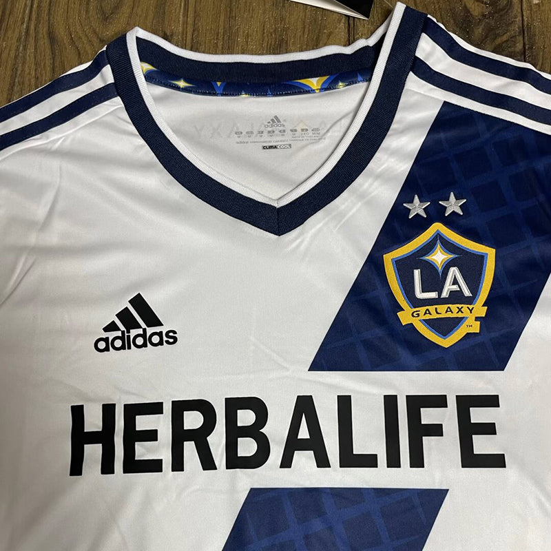 2011/2012 LA Galaxy Home Retro Long Sleeve Soccer Jersey image 3