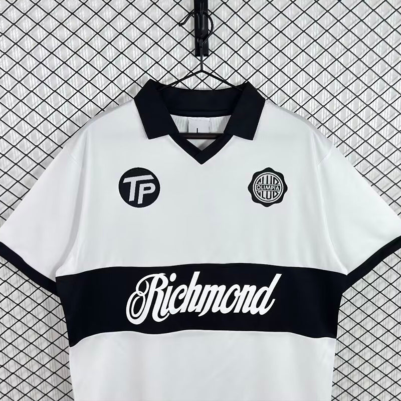 1990 Club Olimpia Home Retro Soccer Jersey image 3