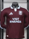 26/27 Aston Villa Home Player Version Long Sleeve Soccer Jersey#广告版