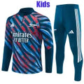 Blue camouflage kids half-zip tracksuit