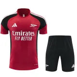 Arsenal maroon training shirt and shorts set