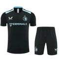 Feyenoord black training shirt and shorts set