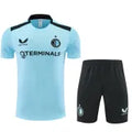 Feyenoord light blue training shirt and shorts set