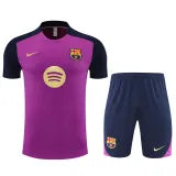 Barcelona purple training shirt and shorts set